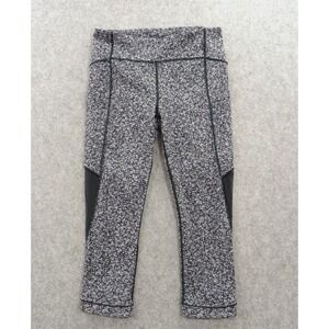 Lululemon Leggings Womens 8 Gray Black Pace Revival Crop Active Gym Running Yoga